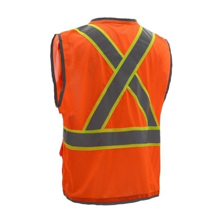 Special price Hi-Vis Mesh X-Back Safety Vest (PK 5 Vests) - Class 2 Type R, Zip Front Immediate Availability