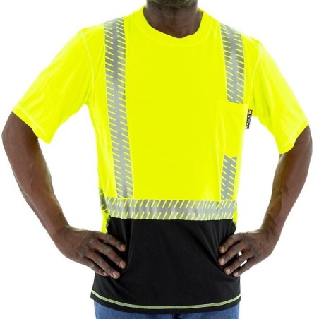 Special price High Visibility Snag Resistant Short Sleeve Shirts (PK 5 Shirts) - ANSI 2, Reflective Chainsaw Striping In Stock