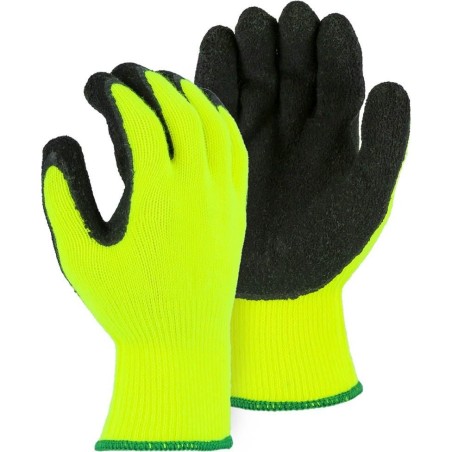 Special price Crinkle Latex Palm Dip High Visibility Terry Lined Nylon Glove (PK 12 Pairs) - Majestic