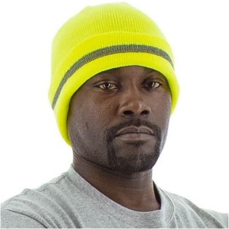 Special price High Visibility Beanie with Reflective Striping (PK 10 Hats) - Majestic