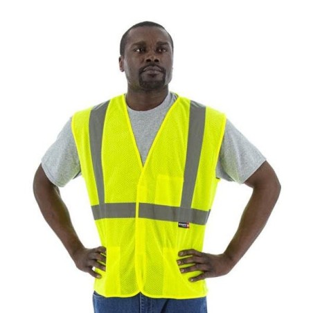 Special price High Visibility Mesh Safety Vest (PK 5 Vests) - ANSI 2, Velcro Close In Stock