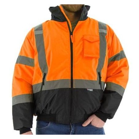 Special price High Visibility Waterproof Jacket with Quilted Liner and Reflective Striping - Majestic On Hand Now