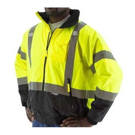 Special price High Visibility Waterproof Jacket with Removable Fleece Liner and Reflective Striping - Majestic Fresh Release