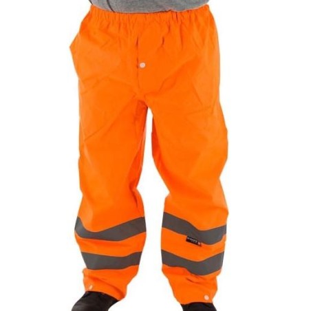 Special price High Visibility Waterproof Rain Pants (PK 5 Pants) with Reflective Striping - Majestic