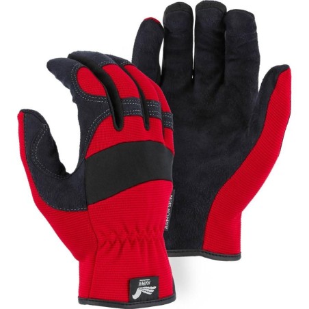 Special price Shirred Slip-On Mechanics Gloves with Armor Skin Palm (PK 12 Pairs) - Majestic Just In