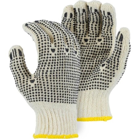 Special price String Knit Glove - PVC Dotted, Mediumweight Cotton and Polyester Blend (PK 300 Pairs) - Majestic Just In