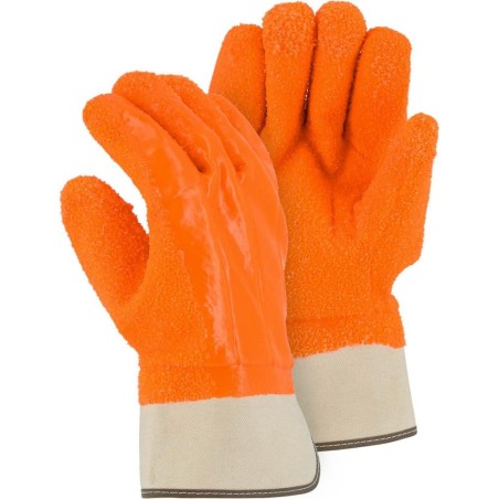 Special price Heavy Grit Finish PVC Winter Lined Glove with Safety Cuff or Knit Wrist (PK 12 Pairs) New Release