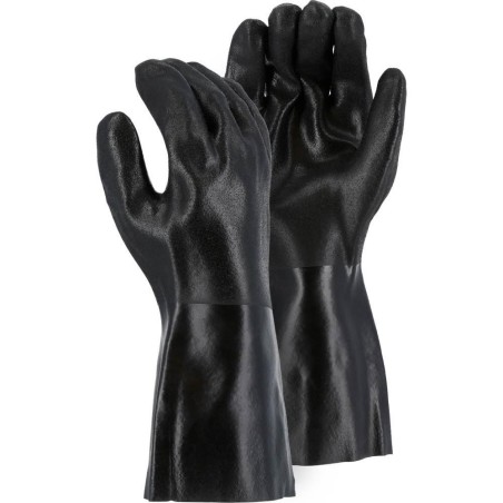 Special price Chemical Resistant Gloves - Cotton Lined Double PVC, Sand Finish, 14 Inch Gauntlet Cuff (PK 12 Pairs) Fresh Releas