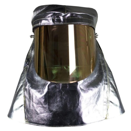 Special price H5 Aluminized Flip Front Hood - Metalized Gold Polycarbonate Faceshield Available Now